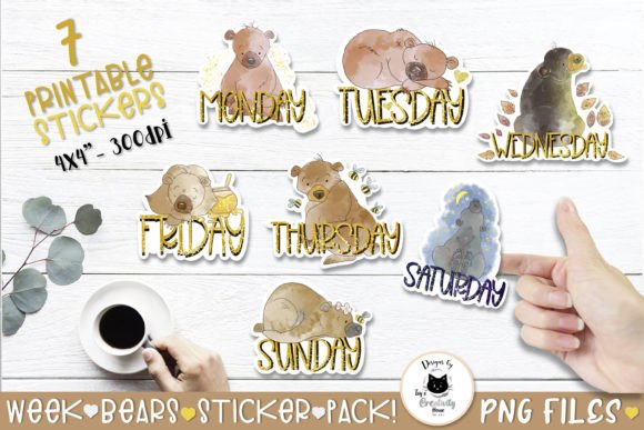 Download Cute Bear Stickers | Planner Stickers - Sticker Collection