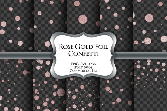 Download Rose Gold Foil Confetti Transparent PNG - Confetti Collection