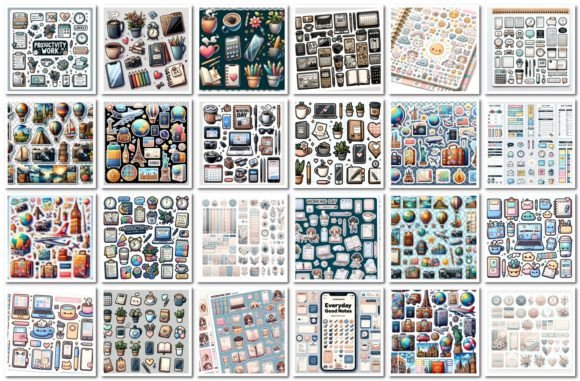 Download Midjourney Prompts for Planner Stickers - Sticker Collection