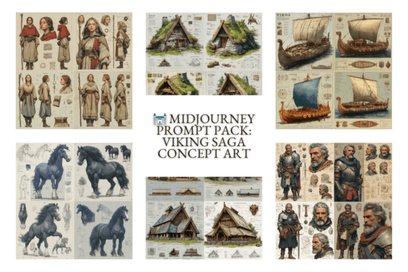 Download Midjourney Prompt Pack: Viking Saga Art - Midjourney prompt Collection