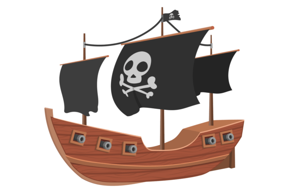 Download Pirate Ship Cartoon Icon. Black Sails Bo - Premium Resources